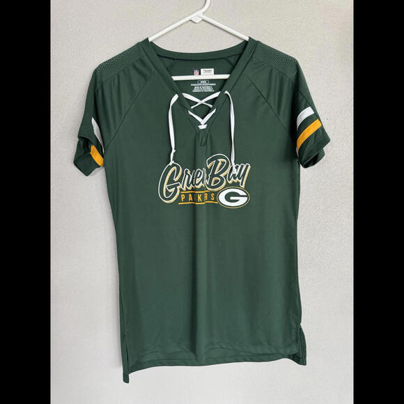 NFL Other - Team Apparel Green Bay Packers NFL‎ Women's T-Shirt Medium Lace Up Sparkle